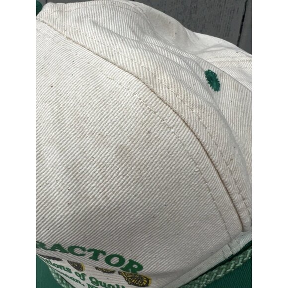 Vintage 80s Old Reliable Tractor Bowman North Dakota green canvas trucker hat - Picture 8 of 11